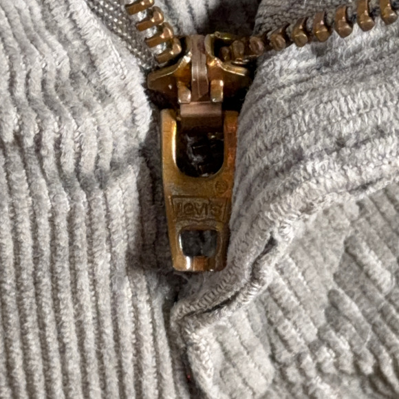 Vintage Levis Pants Mens 33x34 Gray Corduroy 517 Bootcut Western USA Made 80s - Picture 5 of 9